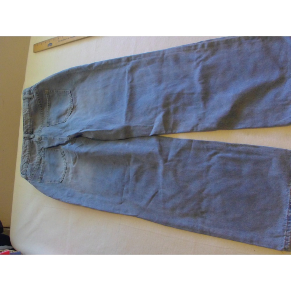 Light Wash Wide Leg Denim Jeans Blue Relaxed Fit Size M - Picture 3 of 7